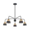 Elk Showroom Milla 32'' Wide 5Light Chandelier, Charcoal Black 52228/5